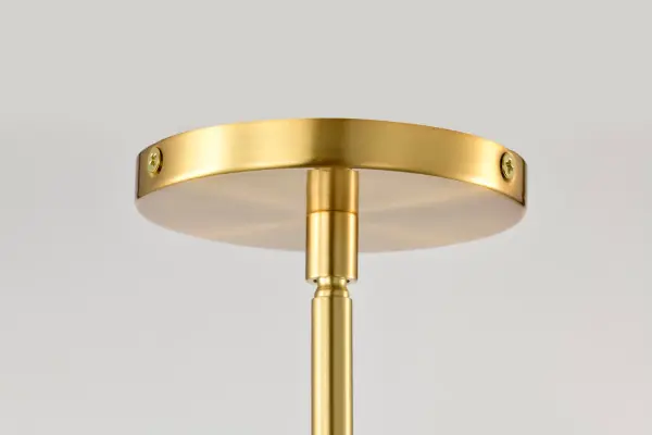 Collins 14" Ceramic Pendant with Brushed Brass Accents - Image 9