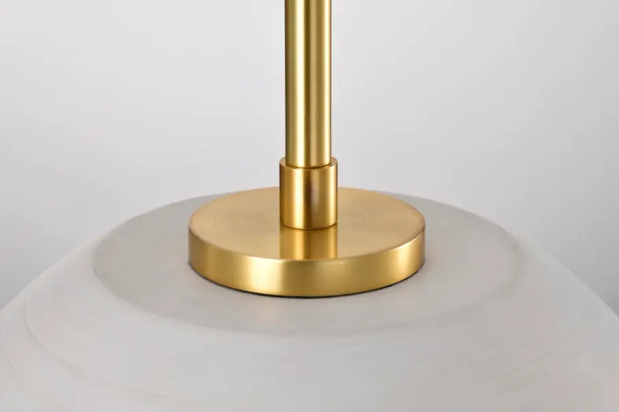 Collins 14" Ceramic Pendant with Brushed Brass Accents - Image 10