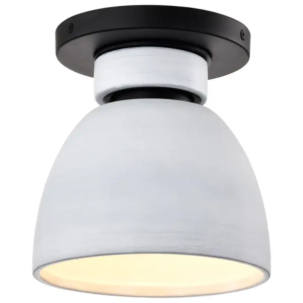 Collins 8" Flush Mount - Ceramic with Silver Accents - Image 2