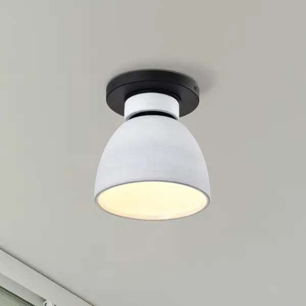 Collins 8" Flush Mount - Ceramic with Silver Accents - Image 15