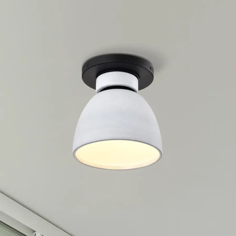 Collins 8" Flush Mount - Ceramic with Silver Accents - Image 15
