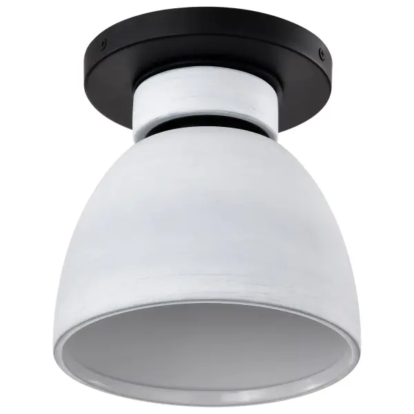 Collins 8" Flush Mount - Ceramic with Silver Accents - Image 3