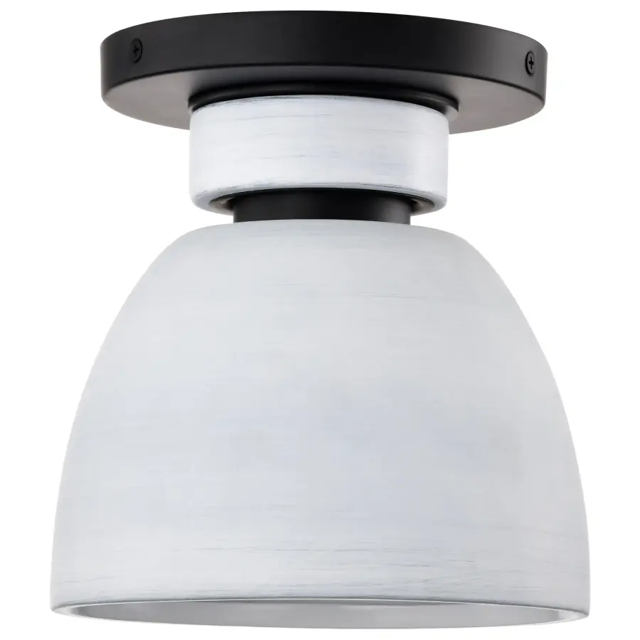 Collins 8" Flush Mount - Ceramic with Silver Accents - Image 5