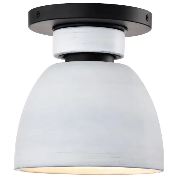 Collins 8" Flush Mount - Ceramic with Silver Accents - Image 6