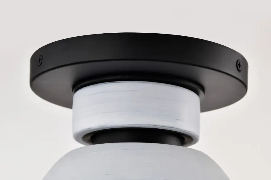 Collins 8" Flush Mount - Ceramic with Silver Accents - Image 7