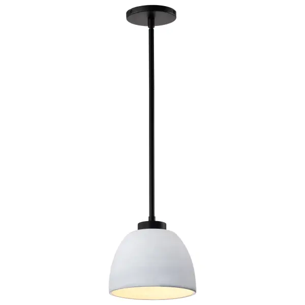 Collins 8" Mini Pendant - Ceramic with Silver Accents - Image 2