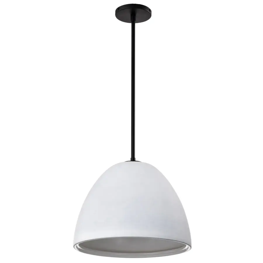 Collins 14-Inch Ceramic Pendant with Silver Accents - Image 1