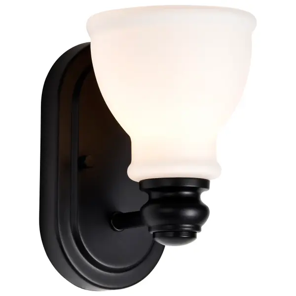 Russel 1-Light Vanity Sconce in Matte Black - Image 2