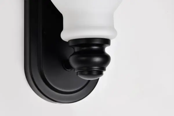 Russel 1-Light Vanity Sconce in Matte Black - Image 14
