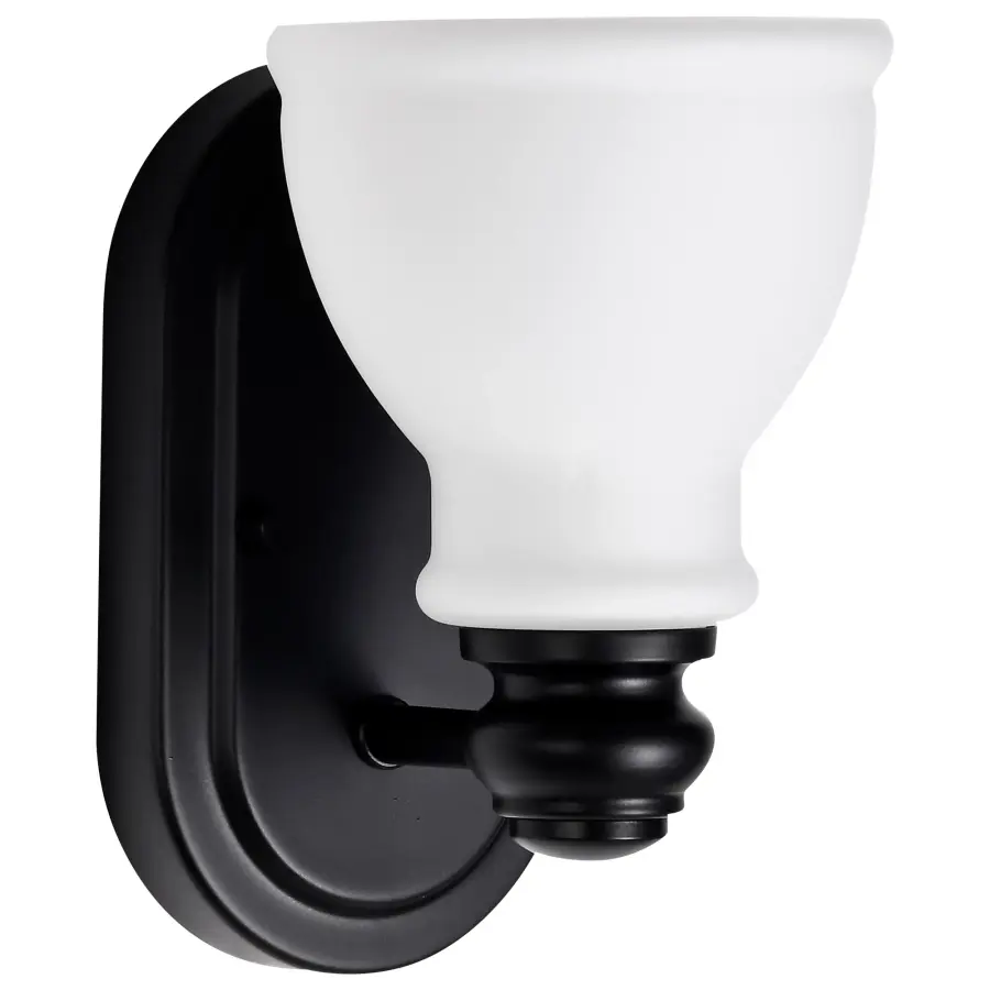 Russel 1-Light Vanity Sconce in Matte Black - Image 3