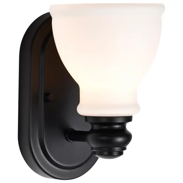 Russel 1-Light Vanity Sconce in Matte Black - Image 4