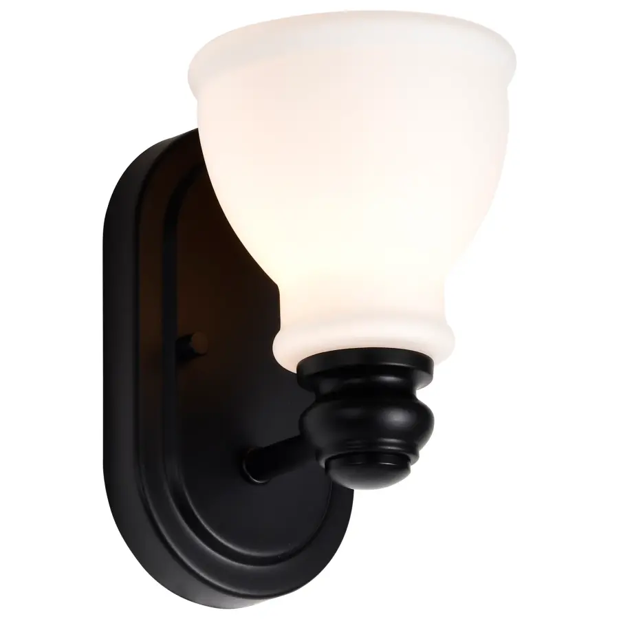 Russel 1-Light Vanity Sconce in Matte Black - Image 6
