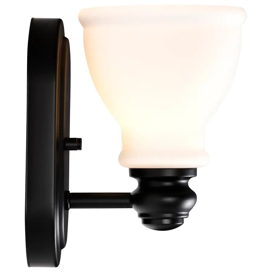 Russel 1-Light Vanity Sconce in Matte Black - Image 8