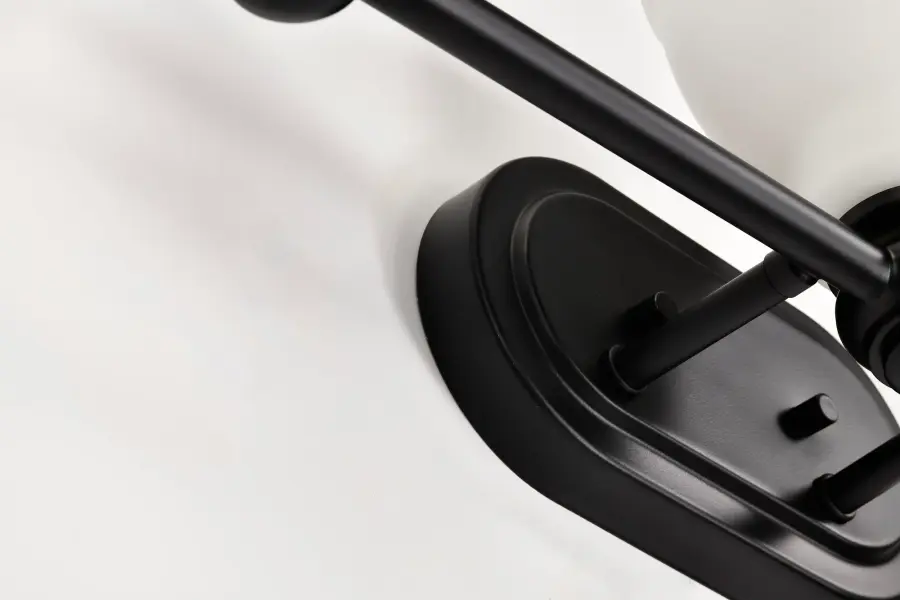 Russel 3-Light Vanity in Matte Black with Satin White Glass - Image 13