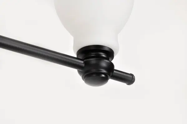 Russel 3-Light Vanity in Matte Black with Satin White Glass - Image 18