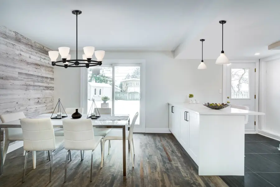 Russel Mini Pendant - Matte Black with Satin White Glass - Image 14