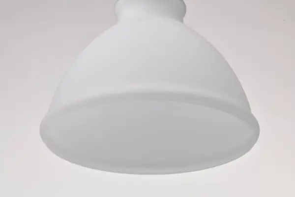 Russel Mini Pendant - Matte Black with Satin White Glass - Image 10