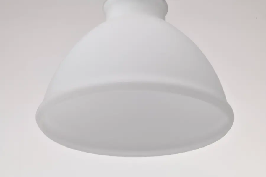 Russel Mini Pendant - Matte Black with Satin White Glass - Image 10