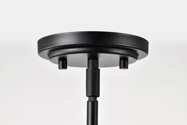 Russel 14" Matte Black Pendant with Satin White Glass - Image 10