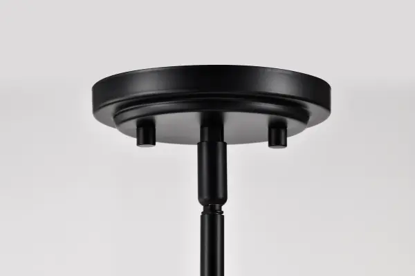 Russel 6-Light Chandelier in Matte Black with Satin White Glass - Image 9