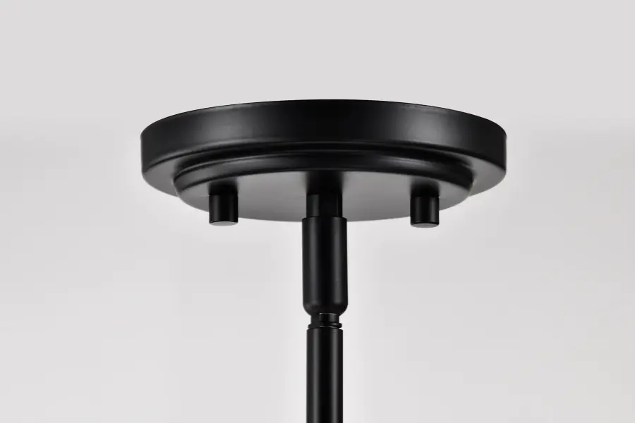 Russel 6-Light Chandelier in Matte Black with Satin White Glass - Image 9