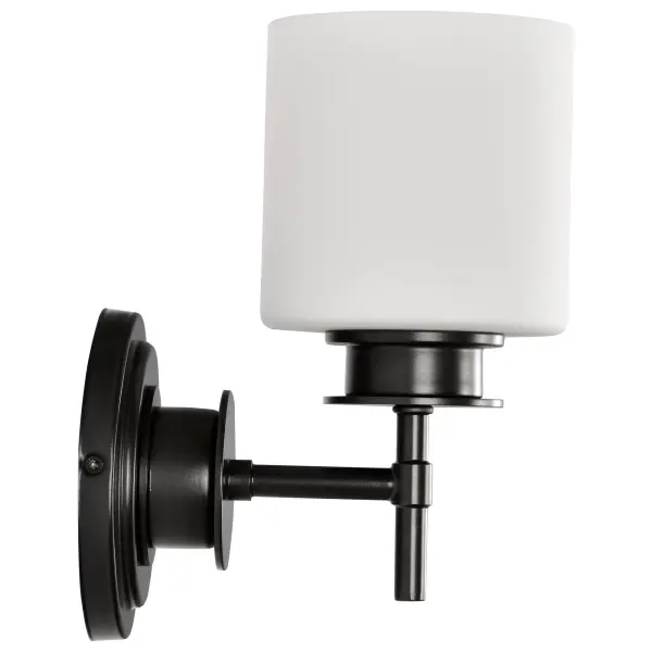 Warren 1-Light Vanity Sconce in Gun Metal with Satin White Glass - Image 9