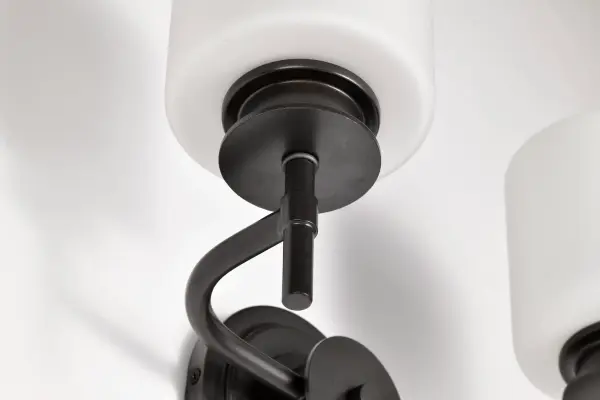 Warren 2-Light Vanity in Gun Metal with Satin White Glass - Image 15