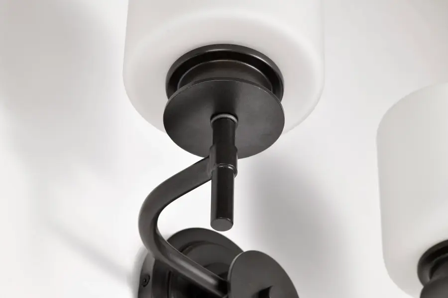 Warren 2-Light Vanity in Gun Metal with Satin White Glass - Image 15