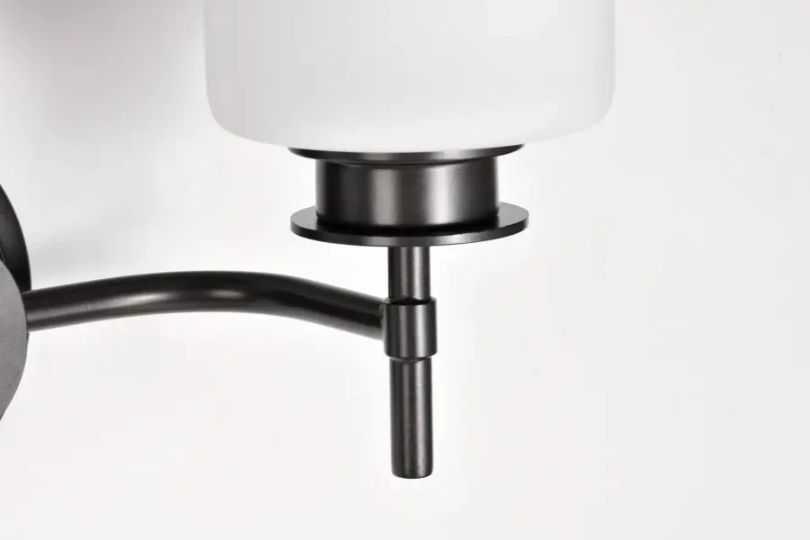 Warren 2-Light Vanity in Gun Metal with Satin White Glass - Image 16