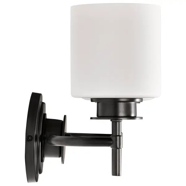 Warren 2-Light Vanity in Gun Metal with Satin White Glass - Image 9