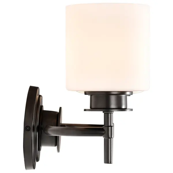 Warren 2-Light Vanity in Gun Metal with Satin White Glass - Image 10