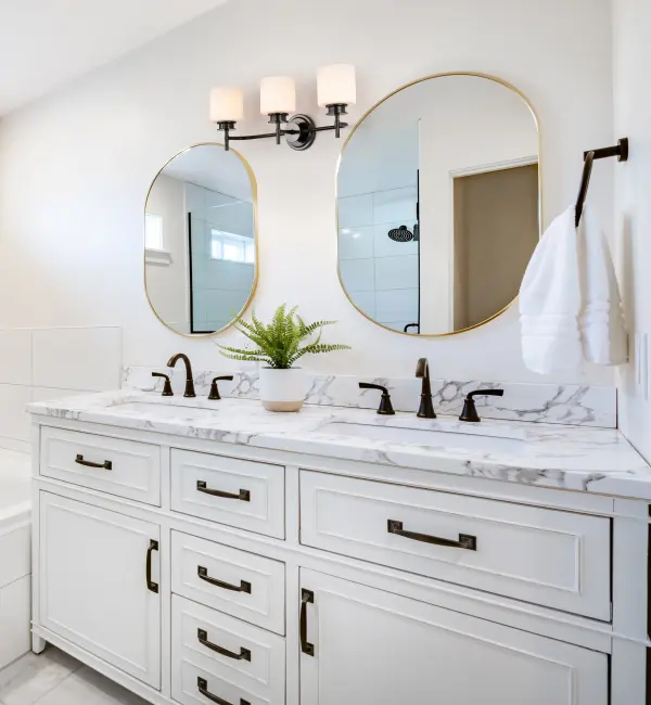 Warren 3-Light Vanity in Gun Metal with Satin White Glass - Image 2