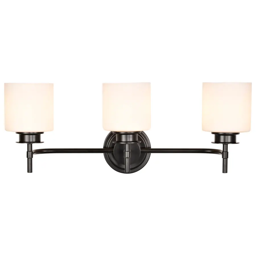 Warren 3-Light Vanity in Gun Metal with Satin White Glass - Image 12