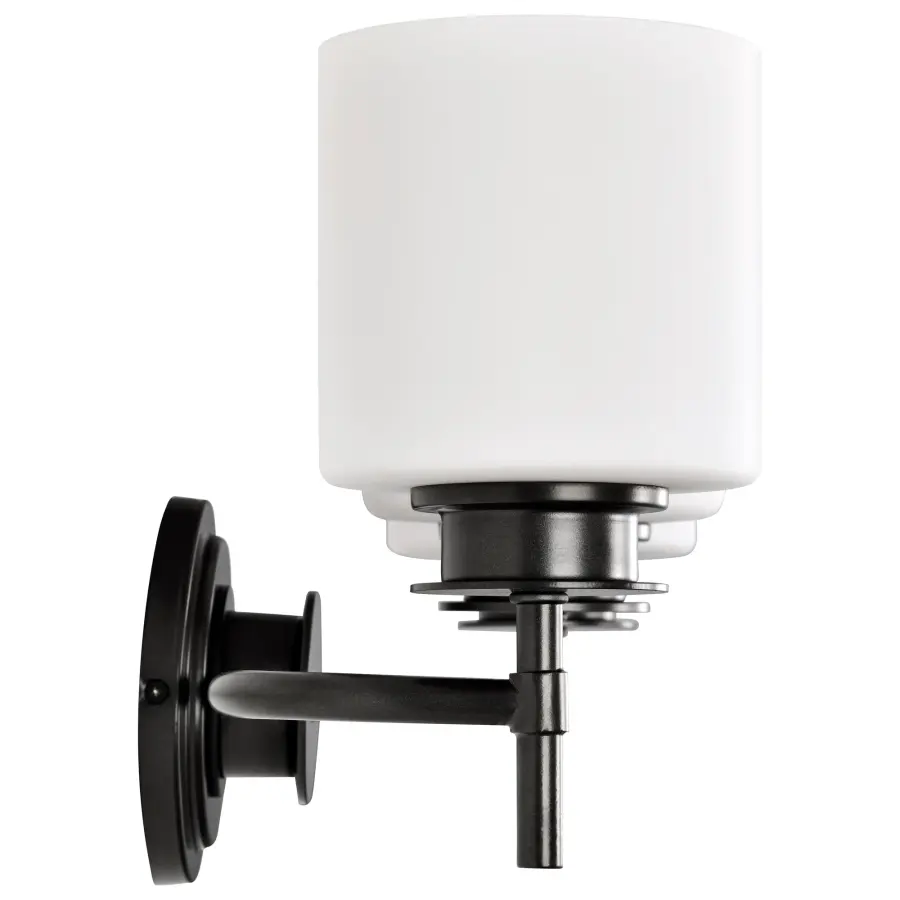 Warren 3-Light Vanity in Gun Metal with Satin White Glass - Image 9