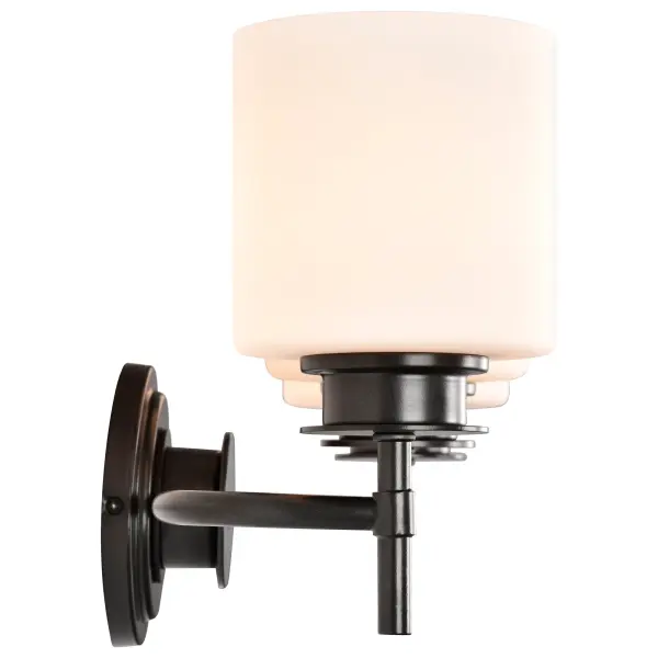 Warren 3-Light Vanity in Gun Metal with Satin White Glass - Image 10