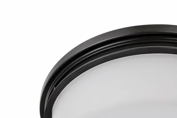Warren 15" Flush Mount in Gun Metal with Satin White Glass - Image 11