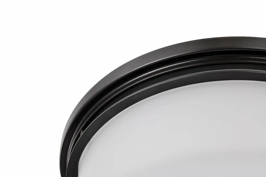 Warren 15" Flush Mount in Gun Metal with Satin White Glass - Image 11
