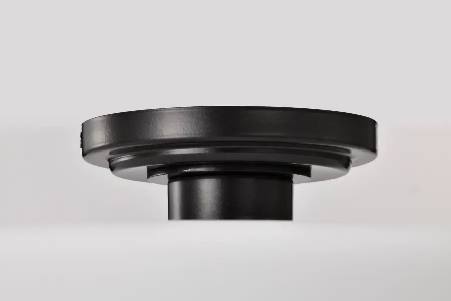 Warren 13" Semi Flush Mount in Gun Metal with Satin White Glass - Image 9