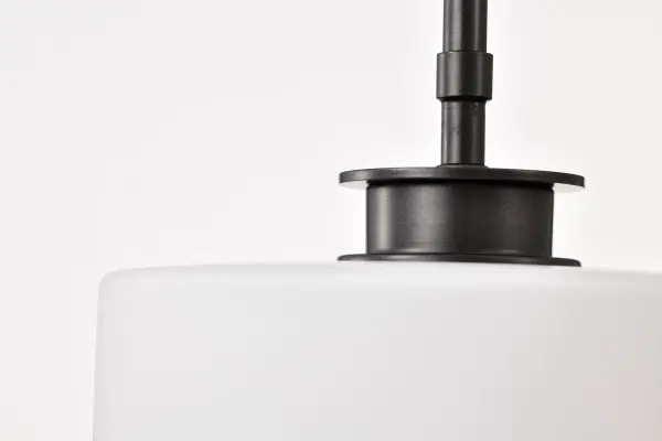 Warren 8-Inch Pendant in Gun Metal with Satin White Glass - Image 14