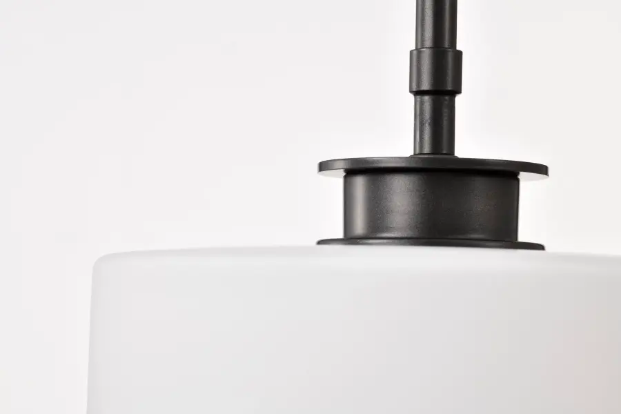 Warren 8-Inch Pendant in Gun Metal with Satin White Glass - Image 14