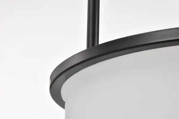 Warren 17" Pendant in Gun Metal with Satin White Glass - Image 14