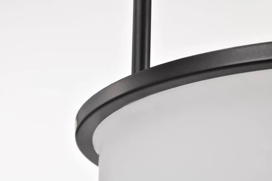 Warren 17" Pendant in Gun Metal with Satin White Glass - Image 14