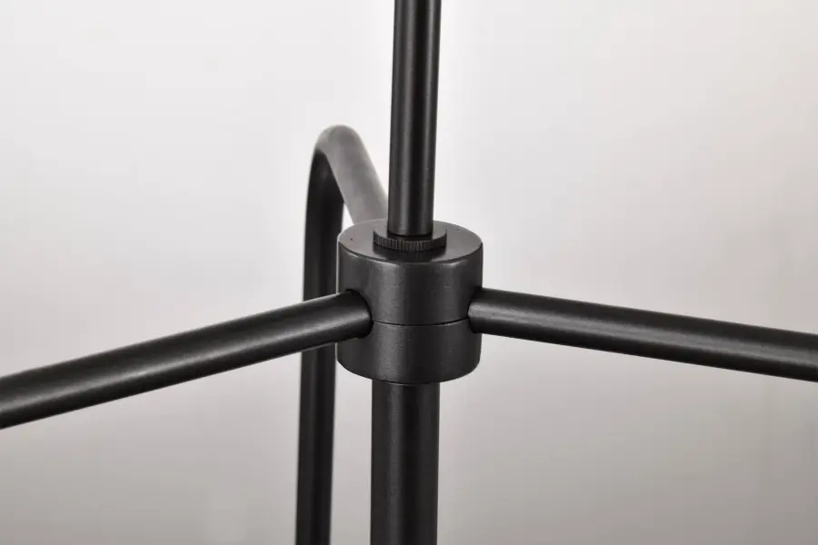 Warren 17" Pendant in Gun Metal with Satin White Glass - Image 10