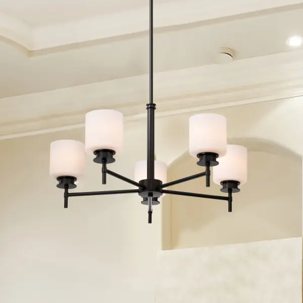 Warren 5-Light Chandelier in Gun Metal - Image 3