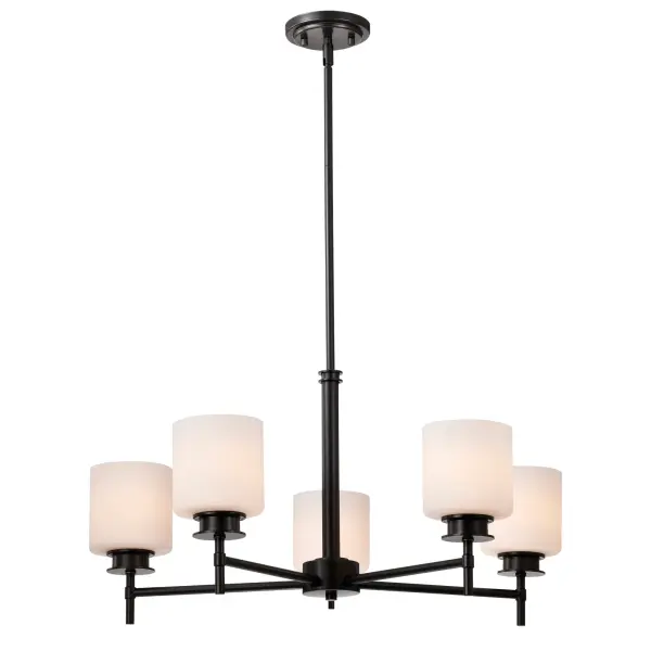 Warren 5-Light Chandelier in Gun Metal - Image 4