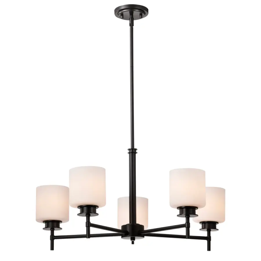 Warren 5-Light Chandelier in Gun Metal - Image 4