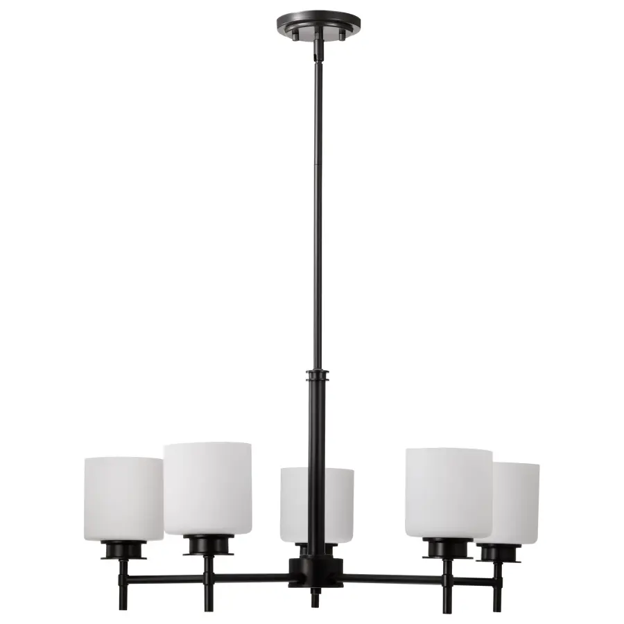 Warren 5-Light Chandelier in Gun Metal - Image 5