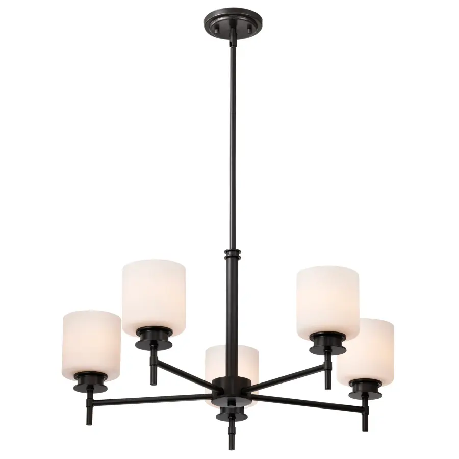 Warren 5-Light Chandelier in Gun Metal - Image 8