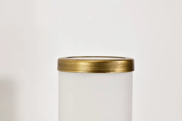 Roselle 1-Light Vanity in Natural Brass with White Glass - Image 13