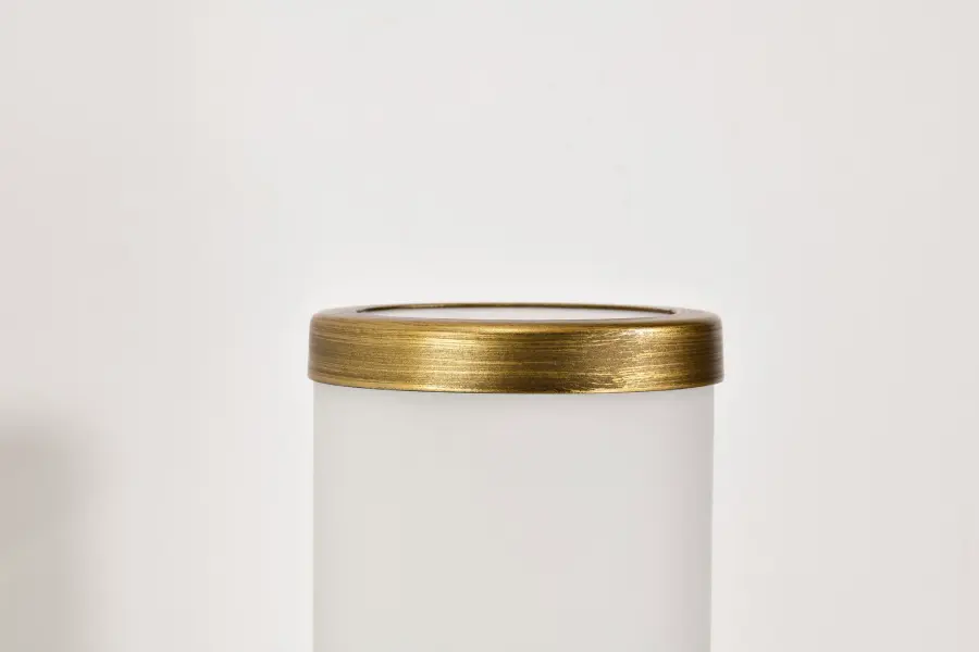 Roselle 1-Light Vanity in Natural Brass with White Glass - Image 13